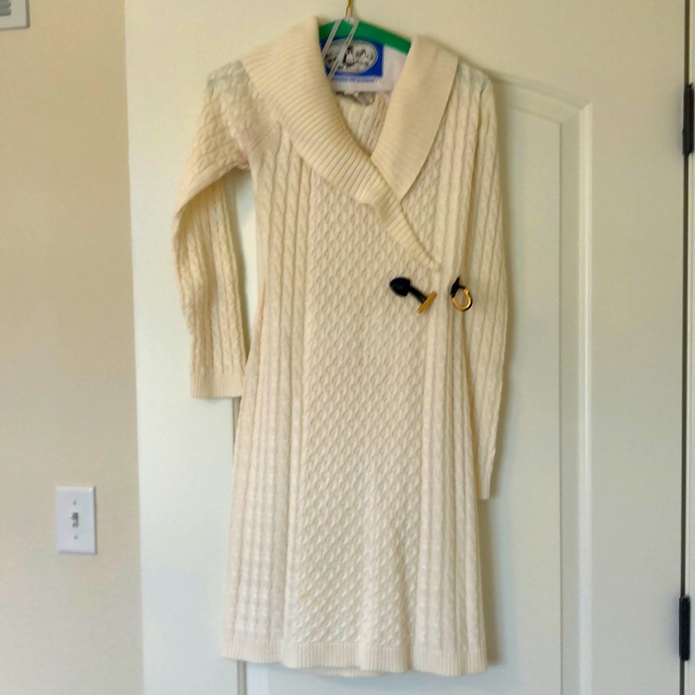 White Calvin Klein Sweater Dress